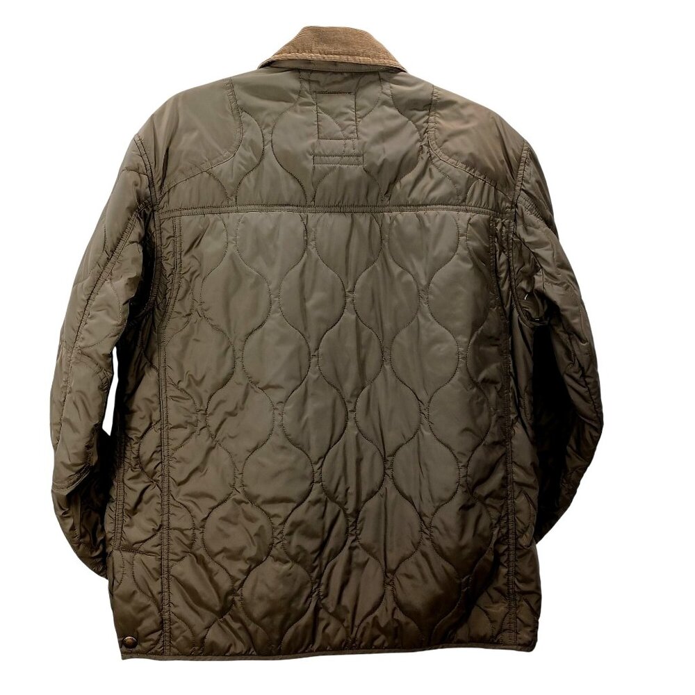 Chore Coat Grayers Andrew Quilted Jacket Mens Large Olive Green Corduroy Collar - Picture 3 of 16
